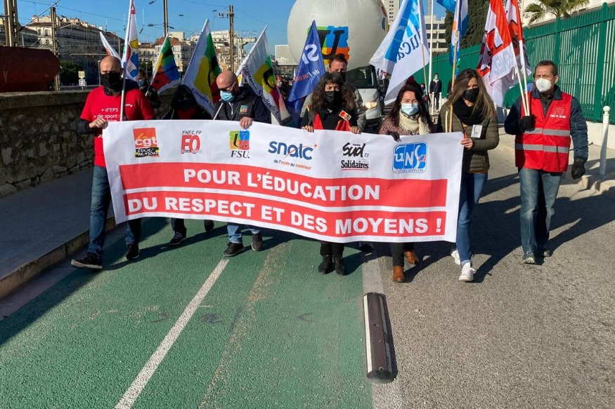 Grève des enseignants : plusieurs milliers de manifestants dans les rues de Toulon