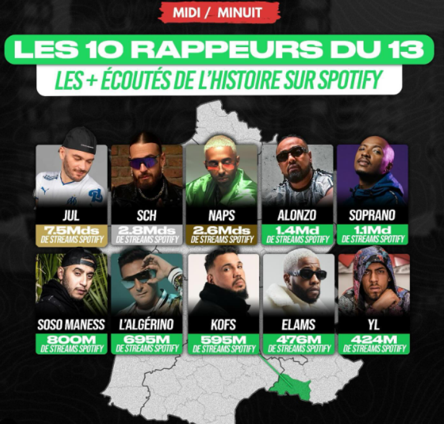 Les rappeurs du 13 les plus écoutés sur Spotify ! - Mistral FM - Tous ...